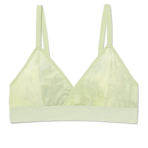 Free People RicherPoorer Classic Bralette, Green Storm - Picture 2 of 5